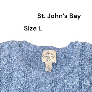 St. john’s Bay Size L Blue Cable Knit Sweater